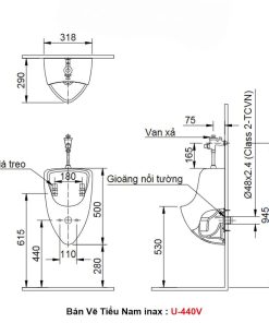 Tiểu Nam inax U-440V