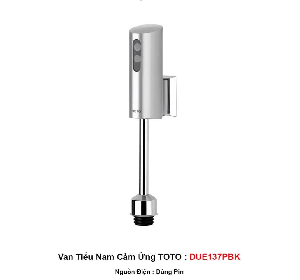 Van Tiểu Nam Cảm Ứng TOTO DUE137PBK