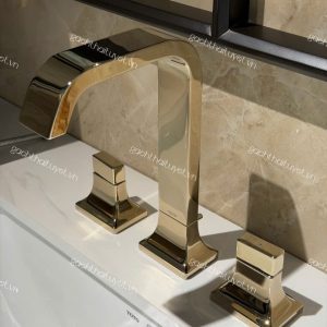 Vòi chậu tay vặn nóng lạnh GC ( Màu vàng pháp ) mã TLG08201