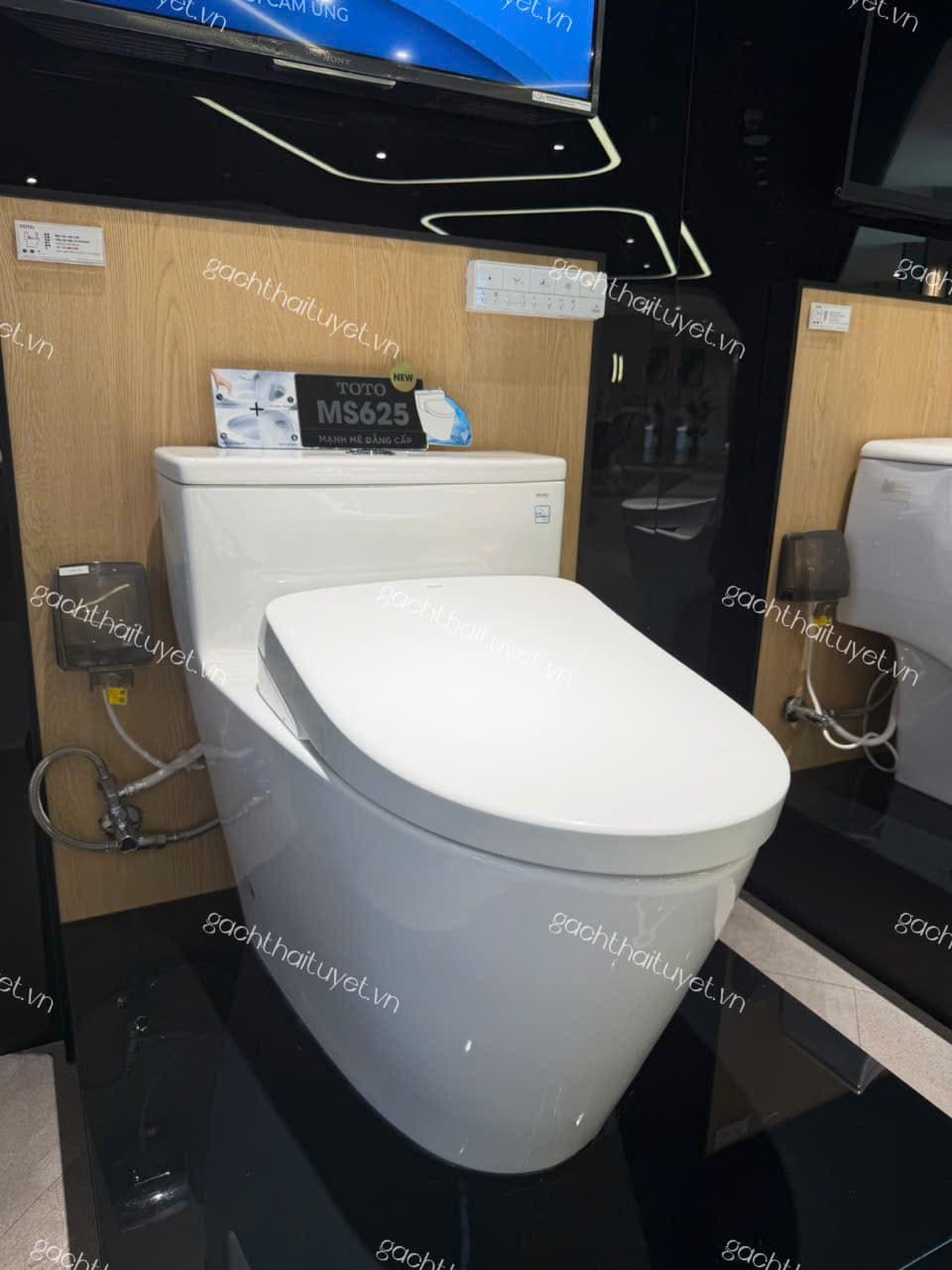 Bàn cầu một khối nắp điện tử ToTo mã MS885CDW24