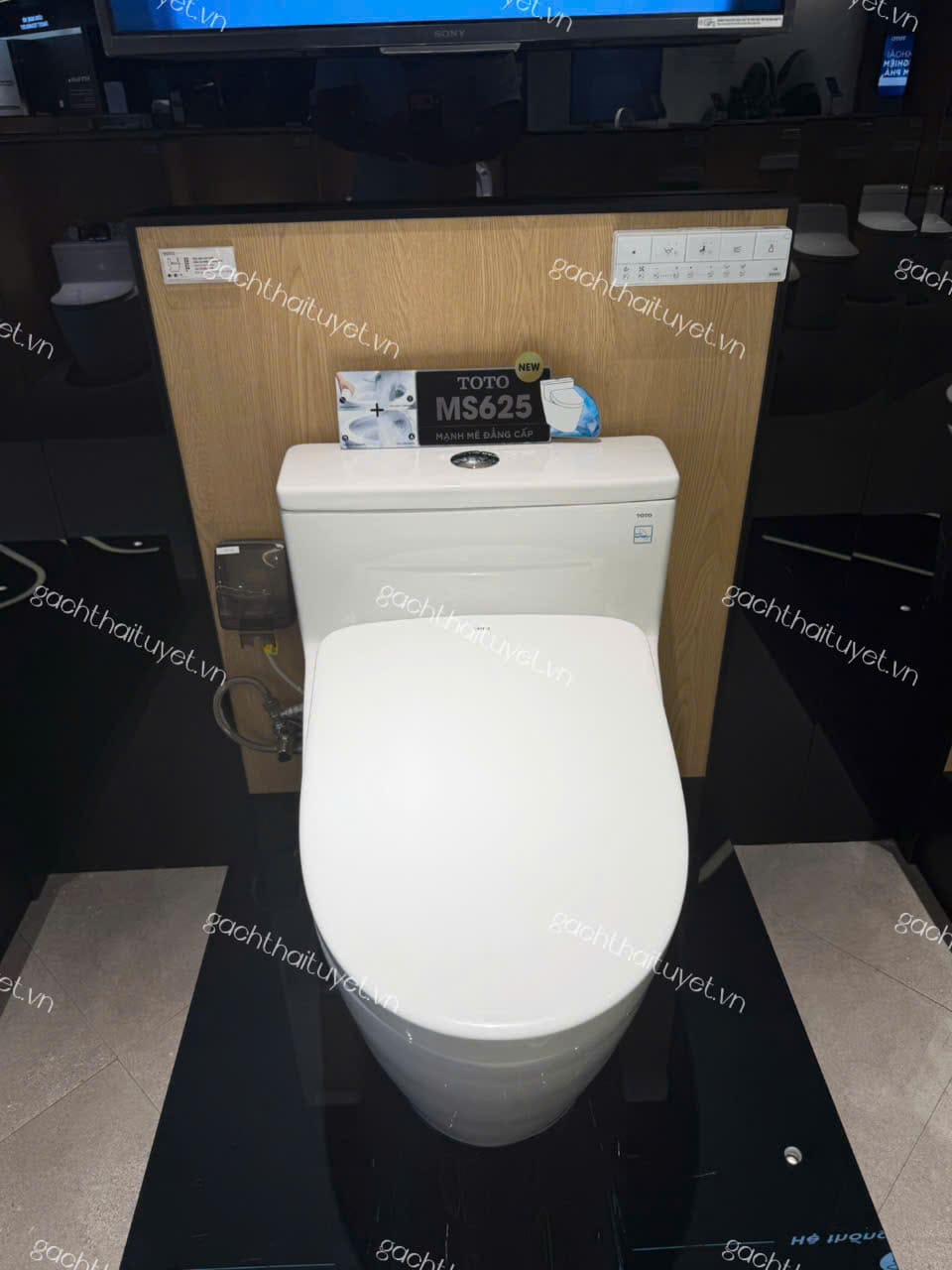 Bàn cầu một khối nắp điện tử ToTo mã MS885CDW24