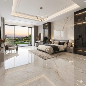 không gian phòng ngủ gạch tacera 60x120 mã G12L55JW