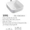 Chậu rửa đặt trên bàn đá Kolni mã 1091