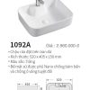 Chậu rửa đặt trên bàn đá Kolni mã 1092A