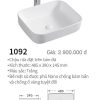 Chậu rửa đặt trên bàn đá Kolni mã 1092