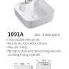 Chậu rửa đặt trên bàn đá Kolni mã 1091A
