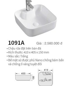 Chậu rửa đặt trên bàn đá Kolni mã 1091A