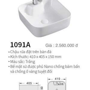Chậu rửa đặt trên bàn đá Kolni mã 1091A