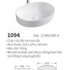 Chậu rửa đặt trên bàn đá Kolni mã 1094